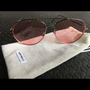 NWOT sunnyside LA flat pink lens Sunglasses